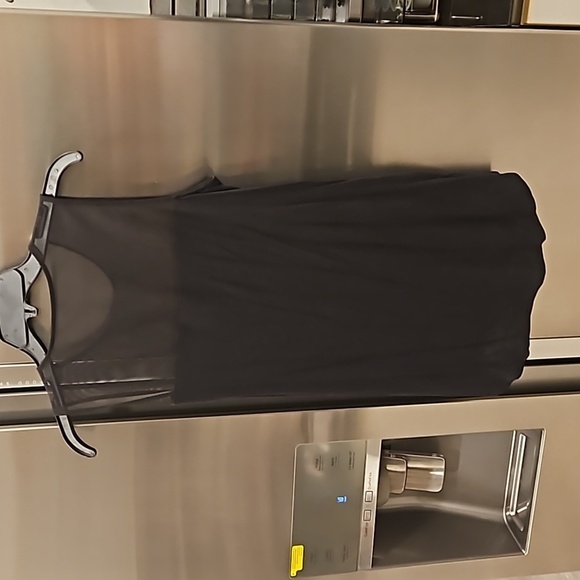 💕BCBGMAXAZRIA💕 Sia Mesh Detail Sleevless Top ~ 100% Modal Black Small S NWT - Picture 2 of 7